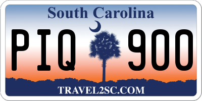 SC license plate PIQ900
