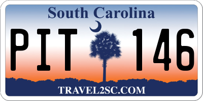 SC license plate PIT146
