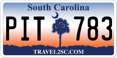 SC license plate PIT783