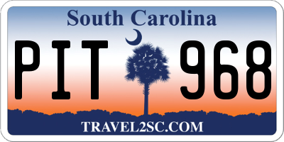 SC license plate PIT968