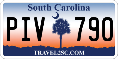 SC license plate PIV790