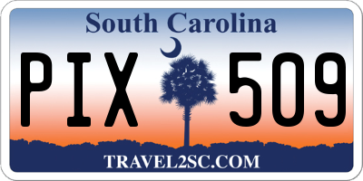 SC license plate PIX509