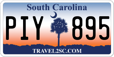 SC license plate PIY895