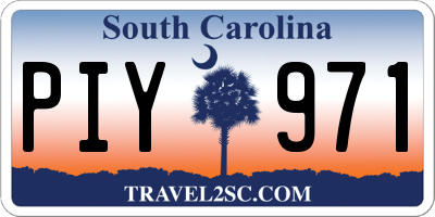 SC license plate PIY971