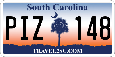 SC license plate PIZ148