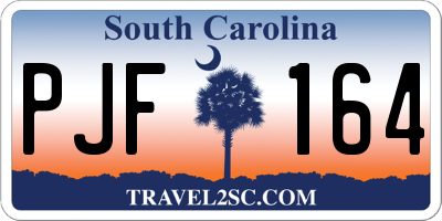 SC license plate PJF164