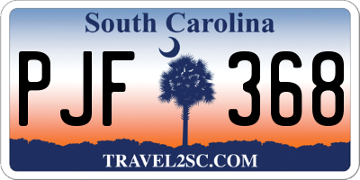 SC license plate PJF368