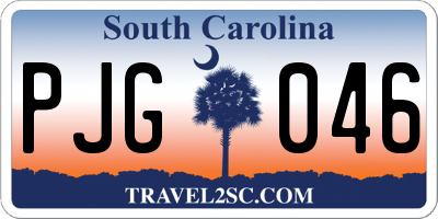 SC license plate PJG046
