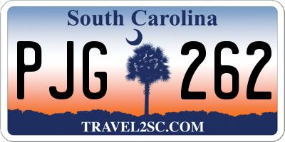 SC license plate PJG262