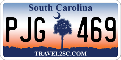 SC license plate PJG469