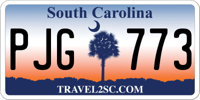 SC license plate PJG773
