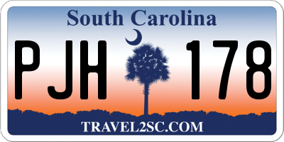 SC license plate PJH178