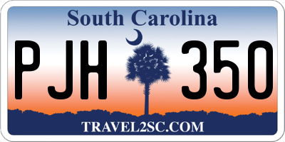 SC license plate PJH350