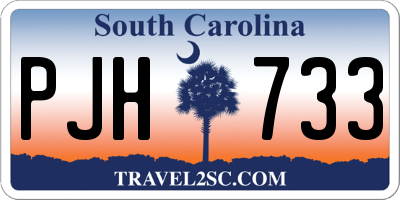 SC license plate PJH733