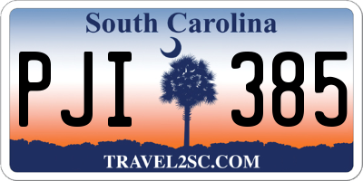 SC license plate PJI385