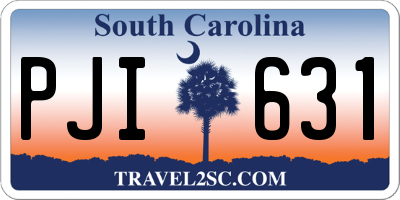 SC license plate PJI631