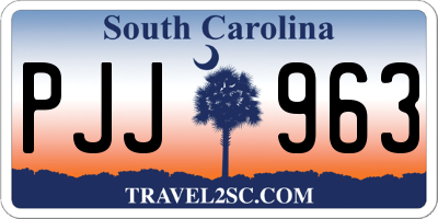 SC license plate PJJ963