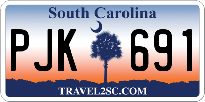 SC license plate PJK691