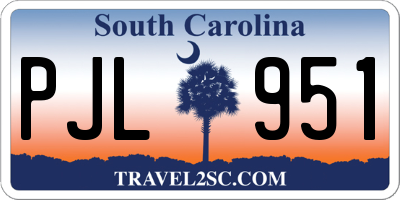 SC license plate PJL951