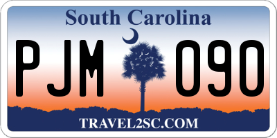 SC license plate PJM090