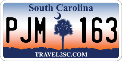 SC license plate PJM163