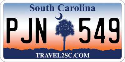 SC license plate PJN549