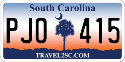 SC license plate PJO415