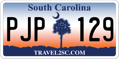 SC license plate PJP129