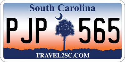 SC license plate PJP565