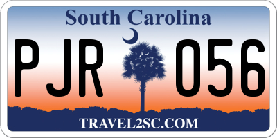 SC license plate PJR056
