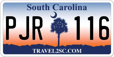 SC license plate PJR116