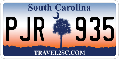 SC license plate PJR935
