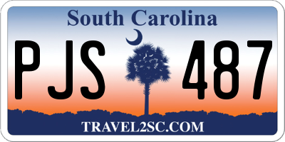 SC license plate PJS487