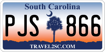 SC license plate PJS866