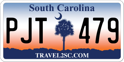 SC license plate PJT479