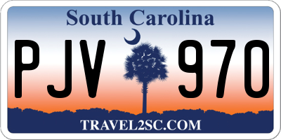SC license plate PJV970