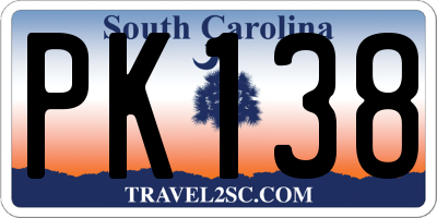 SC license plate PK138