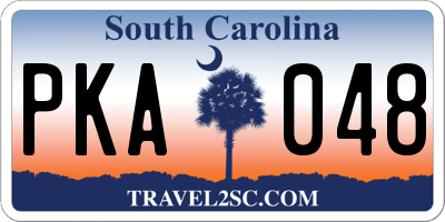 SC license plate PKA048