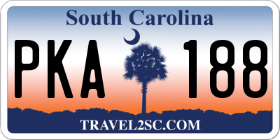 SC license plate PKA188