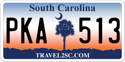 SC license plate PKA513