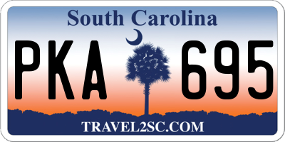 SC license plate PKA695