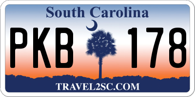 SC license plate PKB178