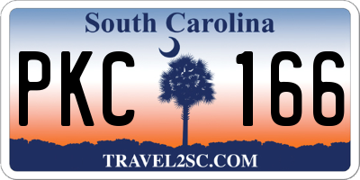 SC license plate PKC166