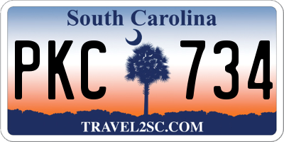 SC license plate PKC734