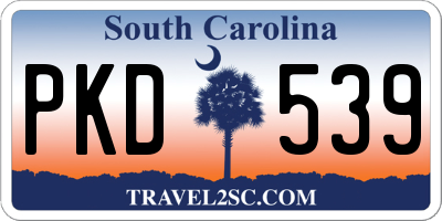 SC license plate PKD539
