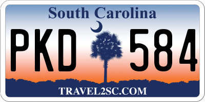 SC license plate PKD584