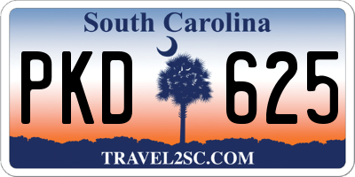 SC license plate PKD625