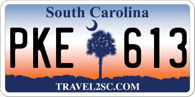 SC license plate PKE613