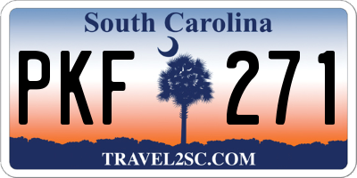 SC license plate PKF271