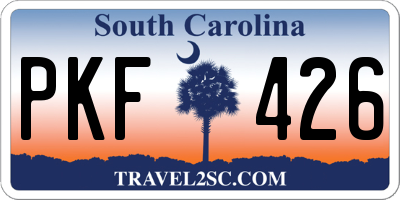 SC license plate PKF426